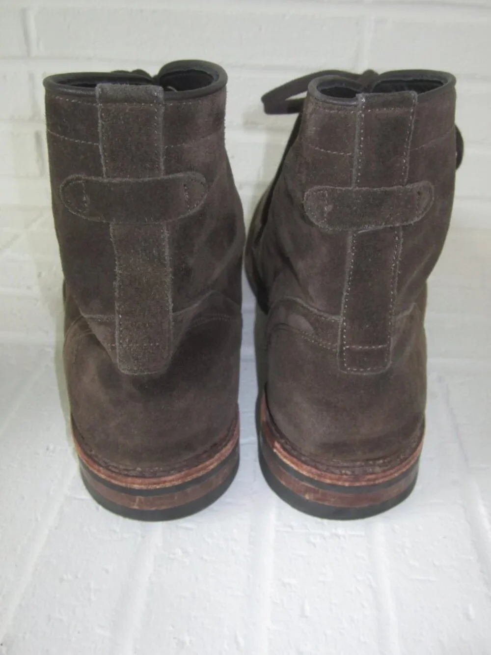 ALLEN EDMONDS LANDON 5940 Suede Cap Toe Boots Men's 14 D
